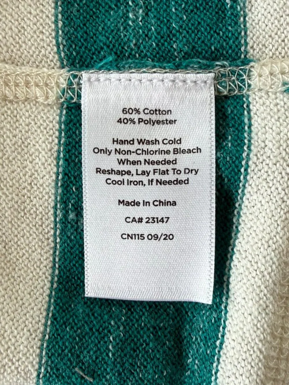 Talbots Tunic Striped Crewneck Sweater